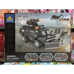 Hộp lê gô lắp ghép mô hình xe ô tô SWAT KY67281