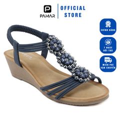 Xăng Đan Nữ Đế Xuồng SIKETU Cao 5.5Cm Êm Nhẹ Quai Đính Đá Hình Bông Hoa Sang Trọng - Giày Đi Làm, Đi Chơi, Dự Tiệc