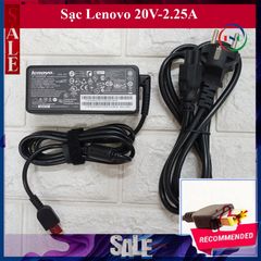 Sạc Laptop Lenovo 20V 2.25A 45W Chân Vuông USB - Bảo Hành 12 Tháng, Phù Hợp Nhiều Mẫu Máy Tính