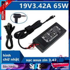 Sạc Laptop ASUS 65W 19.5V-3.42A Zin Chữ Nhật - Sạc Chính Hãng Đảm Bảo Chất Lượng, Bảo Hành 12 Tháng