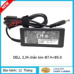 Sạc Laptop DELL 3.34 Kim To Chính Hãng - Kích Thước 7.4x5.5, Điện Áp 19.5V - Phụ Kiện Chất Lượng Cao, Bảo Hành 12 Tháng