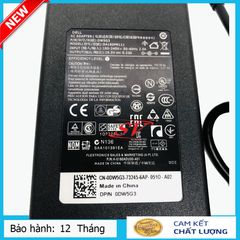 Sạc Laptop DELL 9,23A Chính Hãng 180W - Sạc ZIN Chân Kim To + Dây Nguồn Volex 1.2m - Bảo Hành 12 Tháng