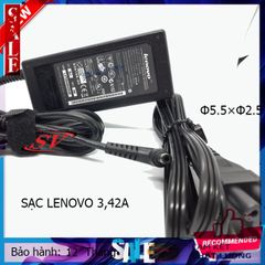 Sạc Laptop Lenovo 3.42A 65W Chân Φ5.5-Φ2.5, Sạc ZIN Cao Cấp Kèm Dây Nguồn - Bảo Hành 12 Tháng
