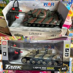 Đồ chơi xe tăng điều khiển từ xa chạy bằng pin có đèn và âm thanh 539-1 Tank Remote control 234033