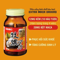 Tinh Chất Hàu Tươi Maca Orihiro 120 Viên - Hỗ Trợ Tăng Cường Sinh Lý Nam, Bồi Bổ Sức Khỏe Sinh Sản, Vitamin B - Hàng Nhập Khẩu Nhật Bản