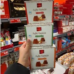 Socola Tươi Truffes Favorina Pháp - Hộp Quà Độc Đáo Gồm 4 Vị Như Nguyên Bản, Hạt Phỉ, Vỏ Cam, Caramel - Món Quà Ngọt Ngào Cuối Năm