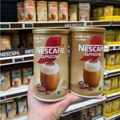 Cà Phê Capuccino Nescafe Pháp - Hương Vị Truyền Thống, Bọt Mịn Ngon Như Tiệm, 18-20 Cốc Hòa Tan Tiện Lợi