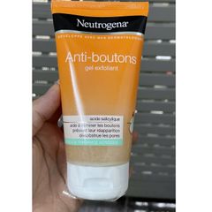 Sữa Rửa Mặt Neutrogena Anti Boutons - Chống Mụn & Mụn Đầu Đen, Gel Tẩy Tế Bào Chết, Dưỡng Sáng Da, Pháp