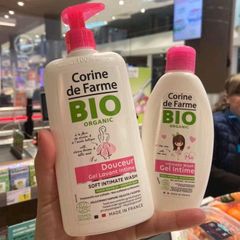 Dung Dịch Vệ Sinh Phụ Nữ ORGANIC BIO Corine de Farme - An Toàn, Tự Nhiên và Được Sản Xuất Tại Pháp, Phù Hợp Cho Phụ Nữ và Bé Gái