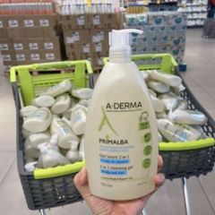 Sữa Tắm Aderma Primalba 500ml - Gel Tắm Dịu Nhẹ cho Bé, Giúp Làm Sạch và Bảo Vệ Da Nhạy Cảm, Phù Hợp Cho Trẻ Sơ Sinh