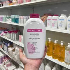 Sữa Tắm Byphasse Hoa Hồng 600ml - Dưỡng Da Trắng Mịn, Hương Thơm Quyến Rũ, Dưỡng Ẩm Tự Nhiên, Giúp Thư Giãn