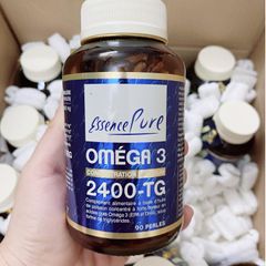 Viên Dầu Cá Omega 3 2400TG Essence Pure - Hỗ Trợ Bảo Vệ Não Bộ, Tăng Cường Trí Nhớ, Ngăn Ngừa Mỡ Máu, Chất Lượng Cao Từ Pháp