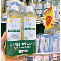 Sữa Tắm Gội Klorane Bé - Set 2 Chai 500ml, Chiết Xuất Hoa Cúc, Dịu Nhẹ, Ngăn Ngừa Kích Ứng Da, An Toàn Cho Trẻ Em