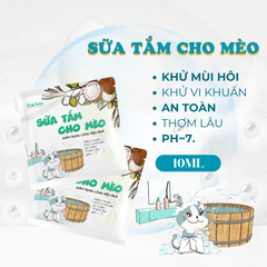 Sữa Tắm Chó Mèo Ecopets 10ml - Dưỡng Lông Mềm Mượt, Khử Mùi Hiệu Quả Lên Đến 2 Tuần Với Nano Bạc An Toàn