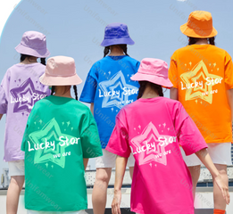 Áo Thun Nhóm LuckyStar Cotton 100% - Đồng Phục Team Building Thoáng Mát, Năng Động Cho Sự Kiện Ngoài Trời và Du Lịch
