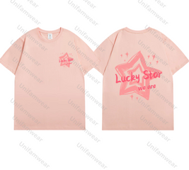 Áo Thun Nhóm LuckyStar Cotton 100% - Đồng Phục Team Building Thoáng Mát, Năng Động Cho Sự Kiện Ngoài Trời và Du Lịch