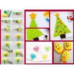 Set 12 Cuộn Len Màu Đa Dạng - Vật Liệu Thủ Công Sáng Tạo, Đồ Chơi Mầm Non, Trang Trí Handmade