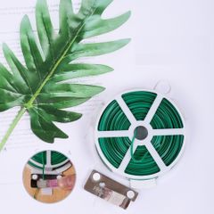 Cuộn dây kẽm bọc nhựa cột cành hoa cây cảnh dây leo định hình buộc gọn dây điện dây cáp tiện dụng