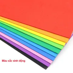 Bộ 10 Tờ Giấy Xốp EVA Dày A4 Nhiều Màu Sắc - Nguyên Liệu Thủ Công Làm Hoa, Lá, Trang Trí Sáng Tạo DIY