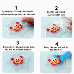 Bộ Đồ chơi xếp hình hạt đậu dính nước thần kỳ _ Đồ chơi trí tuệ, giáo dục an toàn cho bé