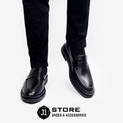 Giày Lười Nam Penny Loafer Luxury Da Bò Nappa J1 - Đế Cao Su Tăng Chiều Cao 4cm, Sang Trọng và Phong Cách