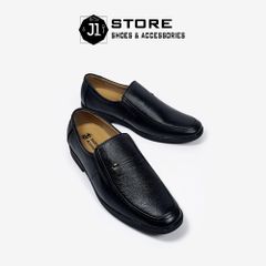 Giày Tây Lười Nam Da Bò Nguyên Tấm - Giày Trung Niên Đế Cao Su Chống Trượt Size 38-44, Thích Hợp Dự Tiệc và Thường Ngày