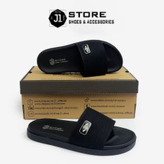 Dép Da Nam J1 H312 Cao Cấp Quai Ngang - Dép Bò Tấm Đế Tách Hai Tầng Thời Trang Hot Trend, Mác Kim Loại Khắc Lazer