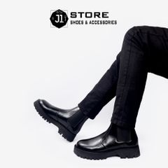 Giày Chelsea Boot Chunky SY1 J1 - Giày Nam Da Cao Cấp, Đế Tăng Chiều Cao 5cm, Phong Cách Cá Tính Thời Trang