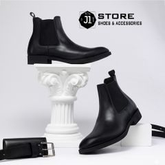 Giày Chelsea Boot Nam Mũi Nhọn Da Microfiber Classic - Đế Tăng Chiều Cao Thời Trang, Lịch Lãm và Thoải Mái