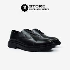 Giày Oxford Nam Da Bò Nappa J1 - Giày Tây Thanh Lịch Đế Cao Su Tăng Chiều Cao 4.5cm, Dành Cho Phong Cách Hiện Đại
