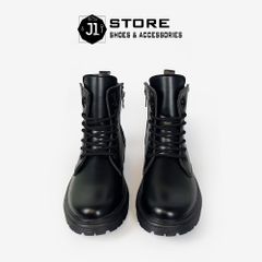 Giày Combat Boot DZ01 Nam Nữ Dáng Hàn Tăng Chiều Cao 5cm - Giày Đốc 36-44 Chất Liệu Da Bò Nappa Chống Trượt