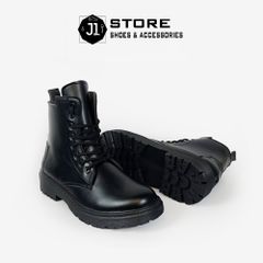 Giày Combat Boot DZ01 Nam Nữ Dáng Hàn Tăng Chiều Cao 5cm - Giày Đốc 36-44 Chất Liệu Da Bò Nappa Chống Trượt