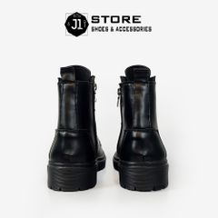 Giày Combat Boot DZ01 Nam Nữ Dáng Hàn Tăng Chiều Cao 5cm - Giày Đốc 36-44 Chất Liệu Da Bò Nappa Chống Trượt