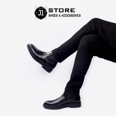 Giày Chelsea Boot Chunky Nam Da Tấm - Đế Tăng Chiều Cao 4cm, Phong Cách Sang Trọng và Thanh Lịch cho Quý Ông
