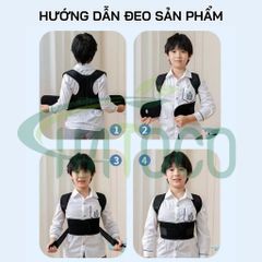 Đai Chống Gù Lưng Trẻ Em Hatoco - Hỗ Trợ Tư Thế Ngồi Đúng, Ngăn Ngừa Cong Vẹo Cột Sống, Giảm Đau Lưng, Size S & M