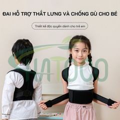 Đai Chống Gù Lưng Trẻ Em Hatoco - Hỗ Trợ Tư Thế Ngồi Đúng, Ngăn Ngừa Cong Vẹo Cột Sống, Giảm Đau Lưng, Size S & M