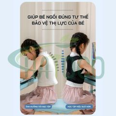 Đai Chống Gù Lưng Trẻ Em Hatoco - Hỗ Trợ Tư Thế Ngồi Đúng, Ngăn Ngừa Cong Vẹo Cột Sống, Giảm Đau Lưng, Size S & M