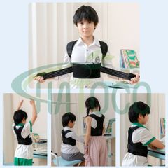 Đai Chống Gù Lưng Trẻ Em Hatoco - Hỗ Trợ Tư Thế Ngồi Đúng, Ngăn Ngừa Cong Vẹo Cột Sống, Giảm Đau Lưng, Size S & M