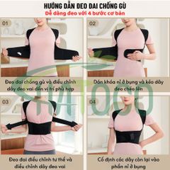 Đai Lưng Chống Gù Hatoco - Dây Đai Cải Thiện Tư Thế, Chất Liệu Co Giãn Thoáng Khí Dành Cho Nhân Viên Văn Phòng và Học Sinh