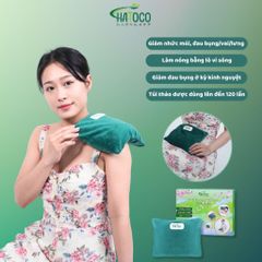Gối Chườm Nóng Thảo Dược Hatoco - Giảm Đau Bụng Kinh, Thư Giãn, Làm Nóng Bằng Lò Vi Sóng, 12 Loại Thảo Dược, Giúp Ngủ Ngon