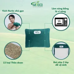 Túi Chườm Thảo Dược Hatoco Đa Năng - Chườm Nóng Lạnh Giảm Đau Mỏi Cổ Vai Gáy, Thư Giãn Cơ Và Giúp Ngủ Ngon
