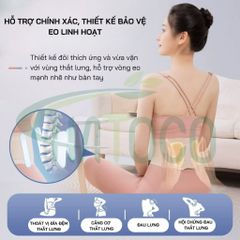 Đai Hỗ Trợ Thắt Lưng Công Thái Học Hatoco - Thiết Kế Siêu Mỏng, Nhẹ, Co Giãn, Thoáng Khí, Hỗ Trợ Điều Trị Đau Lưng và Phục Hồi Sau Sinh