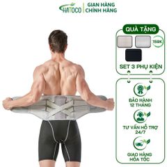 Đai Lưng Cột Sống Thoát Vị Đĩa Đệm Hatoco - Giảm Đau Lưng, Hỗ Trợ Thoái Hóa Cột Sống và Đau Thần Kinh Tọa, Kích Thước M/L/XL/2XL/3XL