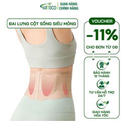 Đai Lưng Cột Sống Siêu Mỏng Hatoco - Hỗ Trợ Giảm Đau Thoát Vị Đĩa Đệm, Thoái Hóa Cột Sống, Tàng Hình, Thân Thiện Với Da