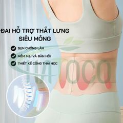 Đai Lưng Cột Sống Siêu Mỏng Hatoco - Hỗ Trợ Giảm Đau Thoát Vị Đĩa Đệm, Thoái Hóa Cột Sống, Tàng Hình, Thân Thiện Với Da
