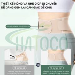 Đai Lưng Cột Sống Siêu Mỏng Hatoco - Hỗ Trợ Giảm Đau Thoát Vị Đĩa Đệm, Thoái Hóa Cột Sống, Tàng Hình, Thân Thiện Với Da