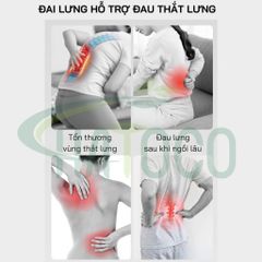 Đai Lưng Cột Sống Siêu Mỏng Hatoco - Hỗ Trợ Giảm Đau Thoát Vị Đĩa Đệm, Thoái Hóa Cột Sống, Tàng Hình, Thân Thiện Với Da