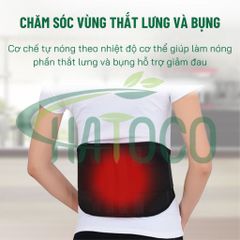 Đai Lưng Hatoco Đá Nóng Cố Định Cột Sống, Hỗ Trợ Thoát Vị Đĩa Đệm, Giảm Đau Lưng Hiệu Quả, Thư Giãn Căng Thẳng