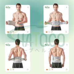 Đai Nẹp Lưng Cột Sống Hatoco Giảm Đau Lưng, Thoát Vị Đĩa Đệm, Thoáng Khí - Hỗ Trợ Cột Sống, Phục Hồi Sau Phẫu Thuật, Nhiều Kích Cỡ