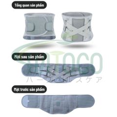 Đai Nẹp Lưng Cột Sống Hatoco Giảm Đau Lưng, Thoát Vị Đĩa Đệm, Thoáng Khí - Hỗ Trợ Cột Sống, Phục Hồi Sau Phẫu Thuật, Nhiều Kích Cỡ